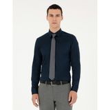Pierre Cardin Erkek Lacivert Slim Fit Uzun Kollu Basic Gömlek 50286102-VR033 - 2XL