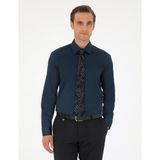 Pierre Cardin Erkek Lacivert Slim Fit Uzun Kollu Basic Gömlek 50292520-VR033 - 2XL