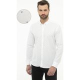 Pierre Cardin Erkek Lacivert Slim Fit Uzun Kollu Gömlek 50219452-VR033 - 2XL
