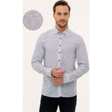 Pierre Cardin Erkek Lacivert Slim Fit Uzun Kollu Gömlek 50227230-VR033