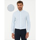 Pierre Cardin Erkek Lacivert Slim Fit Uzun Kollu Gömlek 50240450-VR033