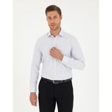 Pierre Cardin Erkek Lacivert Slim Fit Uzun Kollu Gömlek 50294168-VR033 - 3XL