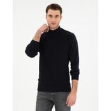 Pierre Cardin Erkek Lacivert Slim Fit Yarım Balıkçı Triko Kazak 50300498-VR033 - 2XL
