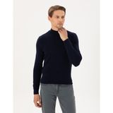 Pierre Cardin Erkek Lacivert Slim Fit Yarım Balıkçı Yaka Triko Kazak 50300524-VR033