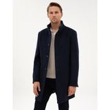 Pierre Cardin Erkek Lacivert Slim Fit Yün Karışımlı Palto 50317440-VR033 - 58