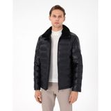 Pierre Cardin Erkek Lacivert Suni Deri Mont 50300555-200 - 52 - Dropsuz