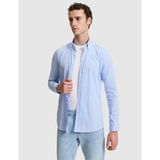 Pierre Cardin Erkek Mavi Çizgili Slim Fit Uzunkollu Gömlek 50320890-VR036 - XL
