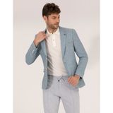 Pierre Cardin Erkek Mavi Ekstra Slim Fit Keten Karışımlı Blazer Ceket 50264619-VR003 - 48 - Açık Mavi - 6 Drop