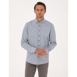 Pierre Cardin Erkek Mavi Gömlek Desenli 50312425-VR036