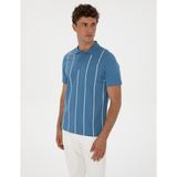 Pierre Cardin Erkek Mavi Regular Fit Polo Yaka Tişört 50310158-VR036 - S