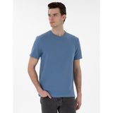 Pierre Cardin Erkek Mavi Regular Fit Tişört 50302581-VR036 - XL