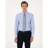 Pierre Cardin Erkek Mavi Regular Fit Uzun Kollu Basic Gömlek 50316742-VR036
