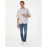 Pierre Cardin Erkek Mavi Slim Fit Jean Pantolon 50302743-VR036 - 28 Drop - 34