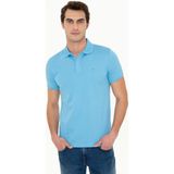 Pierre Cardin Erkek Mavi Slim Fit Polo Yaka Merserize Tişört 50249879-VR036 - XXXL