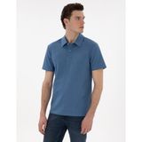 Pierre Cardin Erkek Mavi Slim Fit Polo Yaka Tişört 50307581-VR036