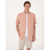 Pierre Cardin Erkek Mercan Comfort Fit Kısa Kollu Gömlek 50307070-VR186 - 2XL