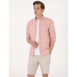 Pierre Cardin Erkek Mercan Regular Fit Uzun Kollu Gömlek 50307133-VR186 - 3XL