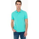 Pierre Cardin Erkek Mint Yeşili Slim Fit Polo Yaka Basic Tişört 50252448-VR090 - XXL