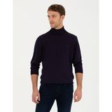 Pierre Cardin Erkek Mor Slim Fit Balıkçı Yaka Yün Karışımlı Basic Triko Kazak 50270052-VR038 - XL