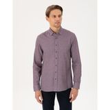 Pierre Cardin Erkek Mor Slim Fit Uzun Kollu Gömlek 50292282-VR038