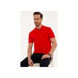 Pierre Cardin Erkek Nar Çiçeği Slim Fit Polo Yaka T-Shirt - Kırmızı