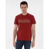 Pierre Cardin Erkek Nar Çiçeği Slim Fit Tişört 50302567-VR239