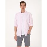 Pierre Cardin Erkek Nar Çiçeği Slim Fit Uzun Kollu Gömlek 50307101-VR239 - XL