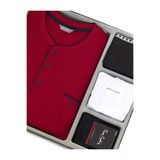 Pierre Cardin Erkek Pamuklu Pijama Takımı, Bordo, XL, 4'lü Kutulu Set