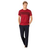 Pierre Cardin Erkek Pamuklu Yazlık Pijama Takımı, Bordo, 2XL