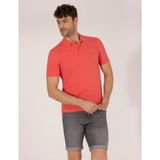 Pierre Cardin Erkek Pembe Slim Fit Polo Yaka Basic Tişört 50269606-VR167 - Koyu Pembe - 2XL