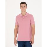 Pierre Cardin Erkek Pembe Slim Fit Polo Yaka Tişört 50273574-VR026 - Gül Kurusu