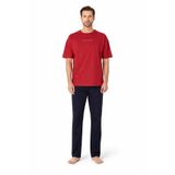 Pierre Cardin Erkek Penye Kısakol Pijama Takımı, Bordo, S Beden