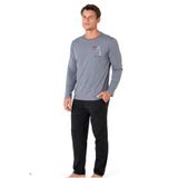 Pierre Cardin Erkek Pijama Takımı, Gri, S Beden