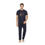 Pierre Cardin Erkek Pijama Takımı, Kısa Kollu, Bisiklet Yaka,%100 Pamuk, Lacivert, S Beden