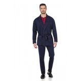 Pierre Cardin Erkek Pijama Takımı, Robdöşambır, Boxer, Atlet, Çorap 6'lı Set, Lacivert, XL