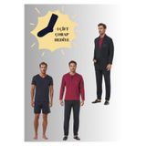 Pierre Cardin Erkek Pijama Takımı, Triko Robdöşambır, Çorap Hediyeli, Lacivert, XL