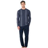 Pierre Cardin Erkek Pijama Takımı, Uzun Kol, Lacivert, M Beden