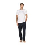 Pierre Cardin Erkek Pijama Takımı,%100 Pamuk, Kısa Kol, Beyaz, XL