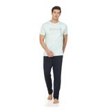 Pierre Cardin Erkek Pijama Takımı,%100 Pamuk, Kısa Kol, Turkuaz, M Beden
