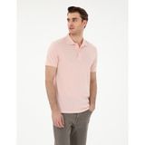 Pierre Cardin Erkek Pudra Slim Fit %100 Pamuk Polo Yaka Basic Tişört 50306448-VR042 - 3XL