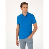 Pierre Cardin Erkek Saks Slim Fit Basic Tişört 50325323-VR045 - XL
