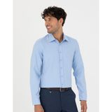 Pierre Cardin Erkek Saks Slim Fit Uzun Kollu Gömlek 50277784-VR032 - Koyu Mavi