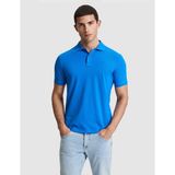 Pierre Cardin Erkek Sax Slim Fit %100 Pamuk Düğmeli Polo Yaka Basic Tişört 50321128-VR045 - Saks