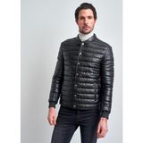 Pierre Cardin Erkek Siyah Biker Deri Mont - 48