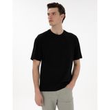 Pierre Cardin Erkek Siyah Comfort Fit Basic Tişört 50306991-VR046 - L