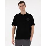 Pierre Cardin Erkek Siyah Comfort Fit Tişört 50302578-VR046 - L