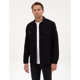 Pierre Cardin Erkek Siyah Comfort Fit Uzun Kollu Gömlek Ceket 50312368-VR046