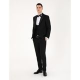 Pierre Cardin Erkek Siyah Ex. Slim Fit Yelekli Smokin 50285478-VR046 - 6 Drop