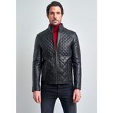 Pierre Cardin Erkek Siyah Hakim Yaka Hakiki Deri Ceket - 48