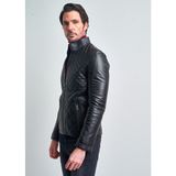Pierre Cardin Erkek Siyah Hakim Yaka Hakiki Deri Ceket - 56